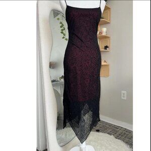 red and black glitter dress